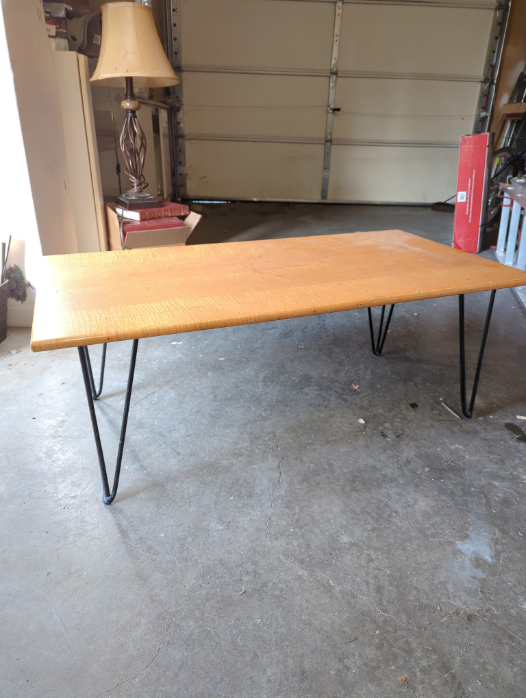 Coffee table faux wood