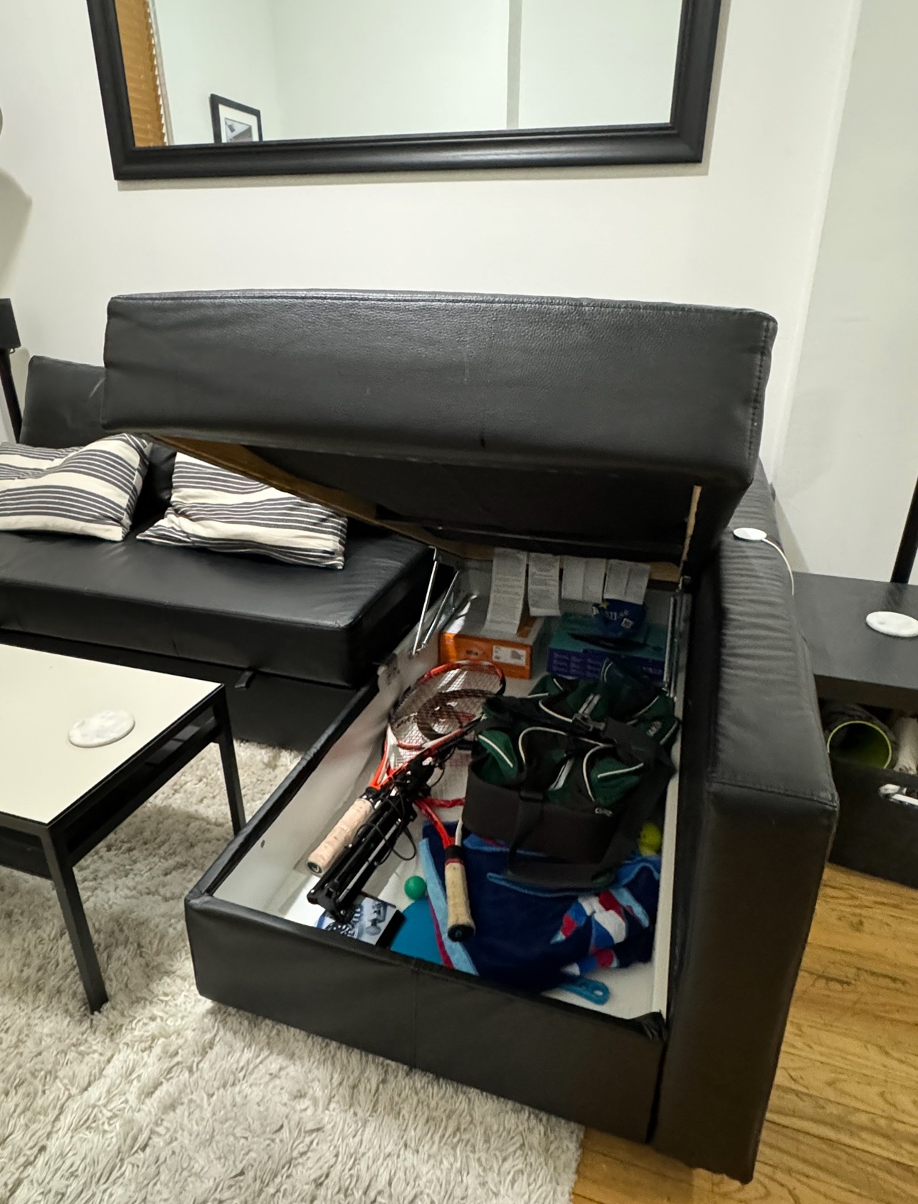 Couch that expands to be a bed with storage. - photo 2