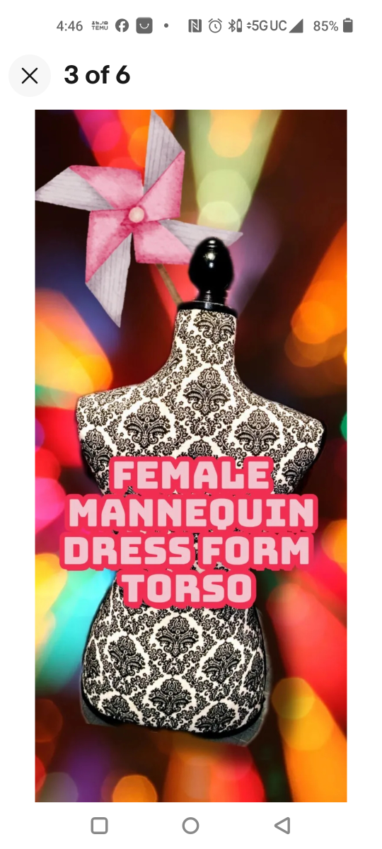 Doll Mannequin Half Body Torso Dress Form/Display, Pinnable - photo 4