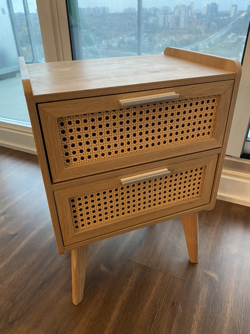 Rattan nightstand bedside table furniture thumbnail
