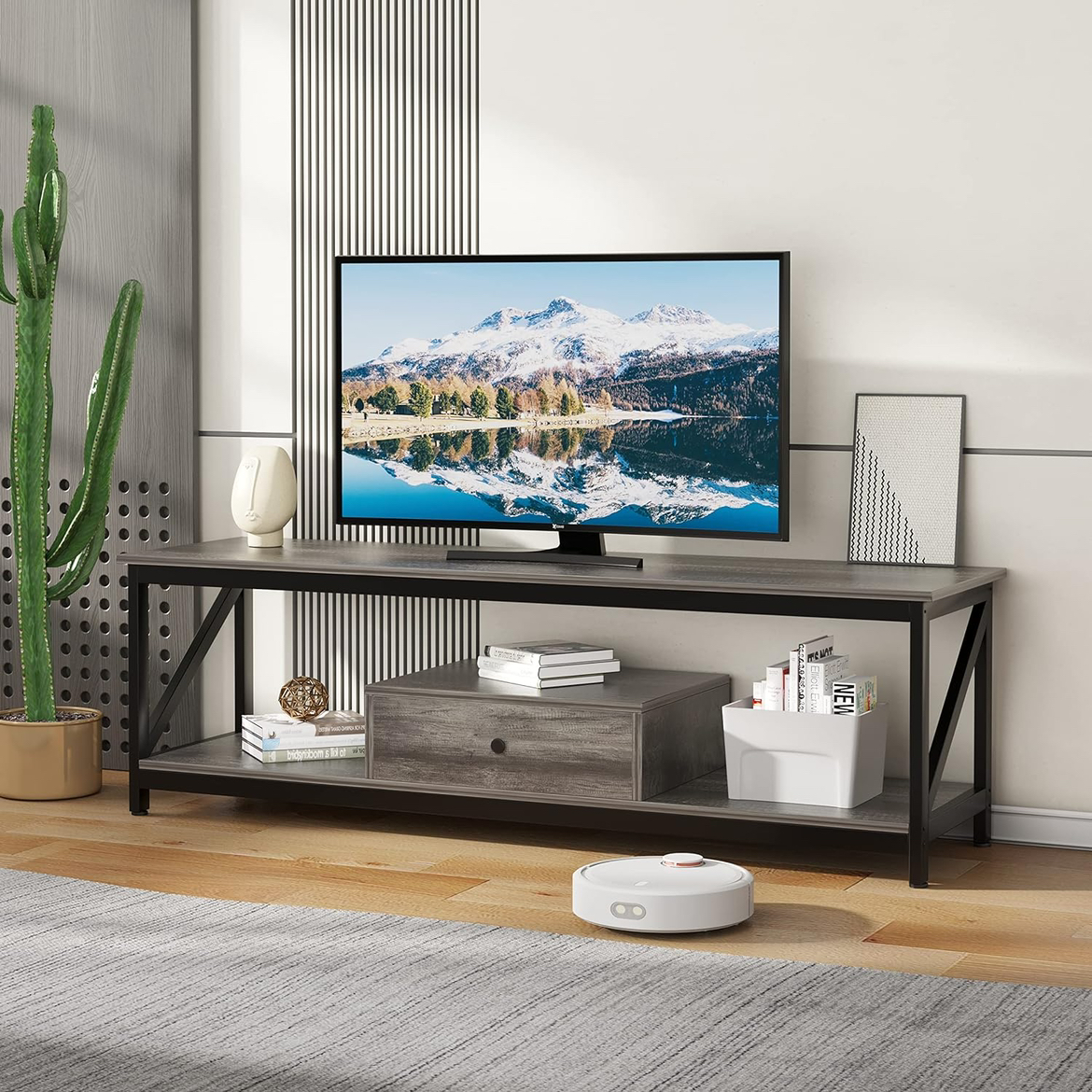 VERMESS TV Stand for 55 Inch TV with Storage for Living Room thumbnail