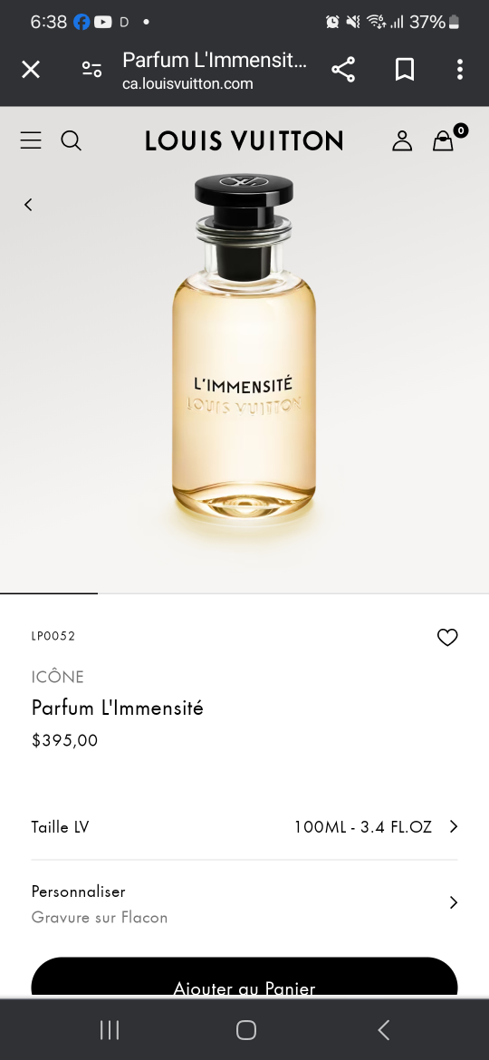 Louis vuitton l'immensité 100mL (sale) - photo 3