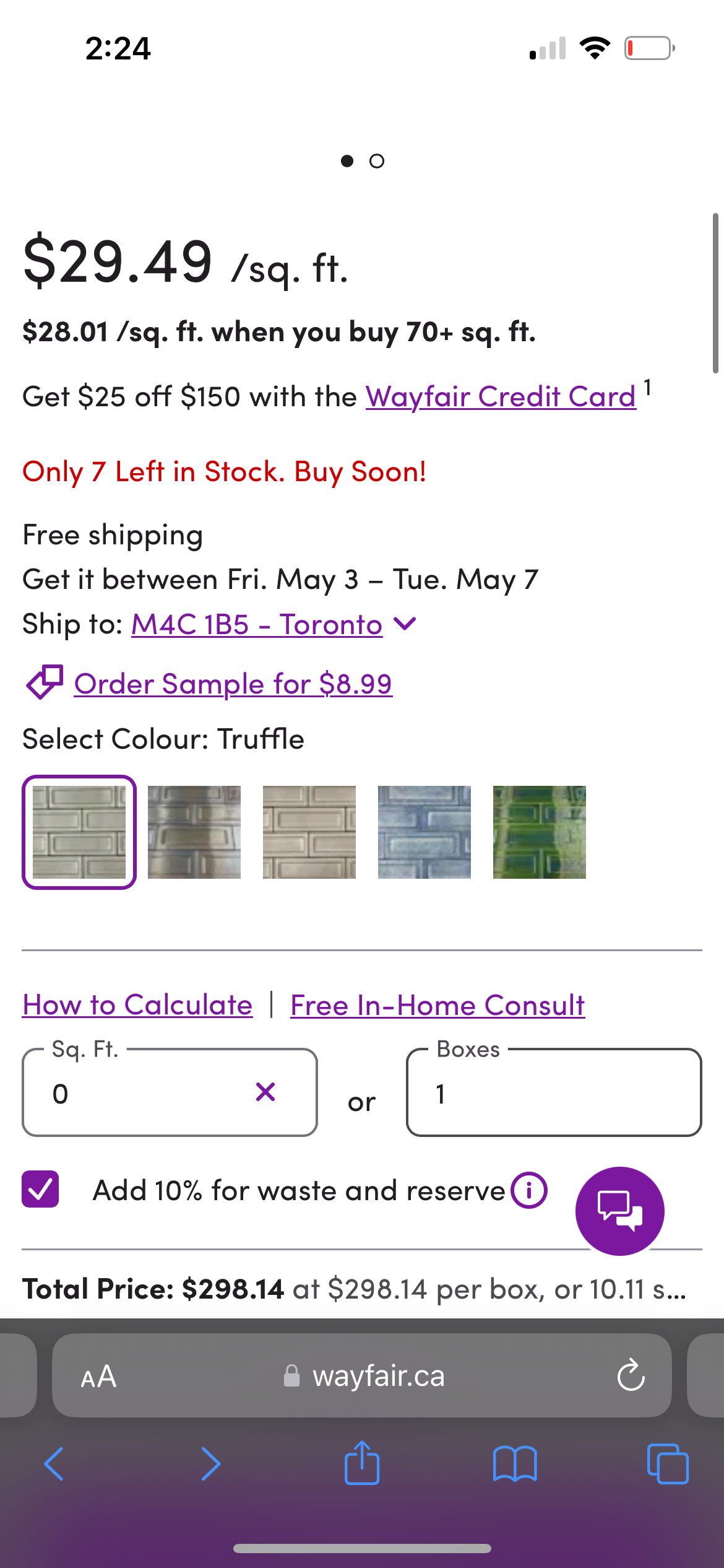 Caudro 3" x 9" Ceramic Vintage Subway Tile image indicator(9)