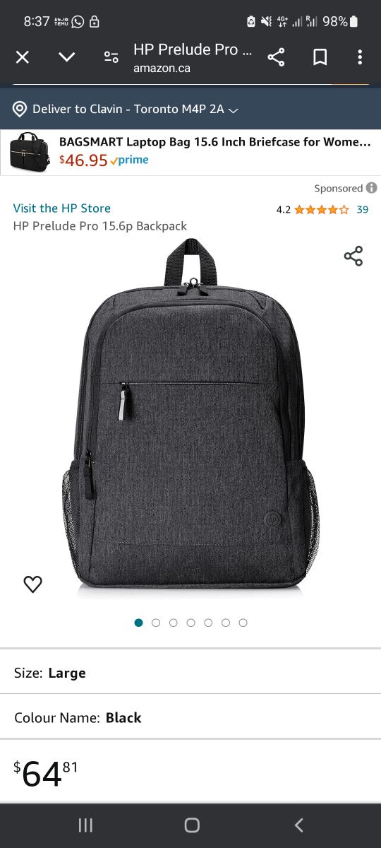 hp Prelude Pro Backpack thumbnail