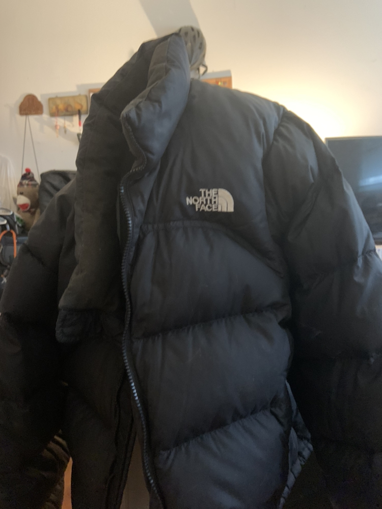 North face black puff padding jacket