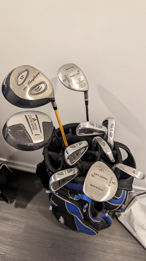 Tour Edge Golf Bag & Assorted Clubs (Cart Bag) thumbnail