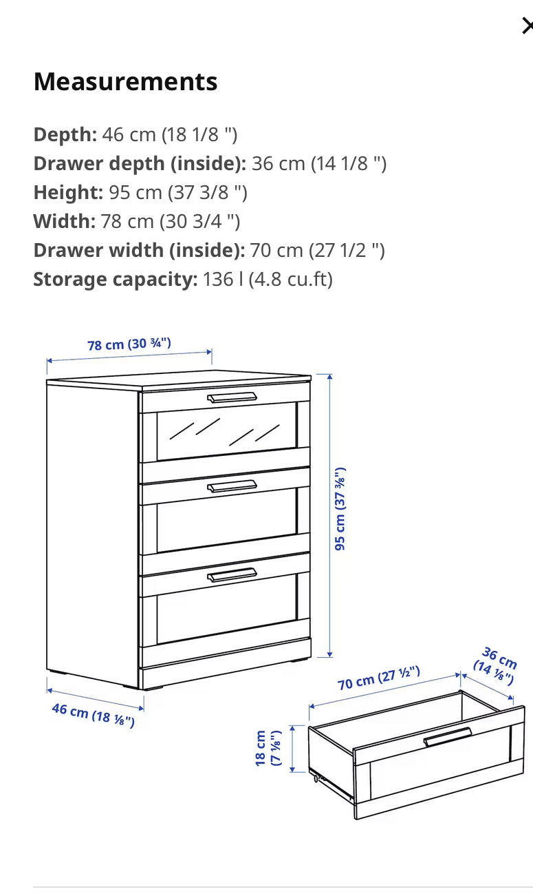 Ikea dresser - Brimnes - photo 3