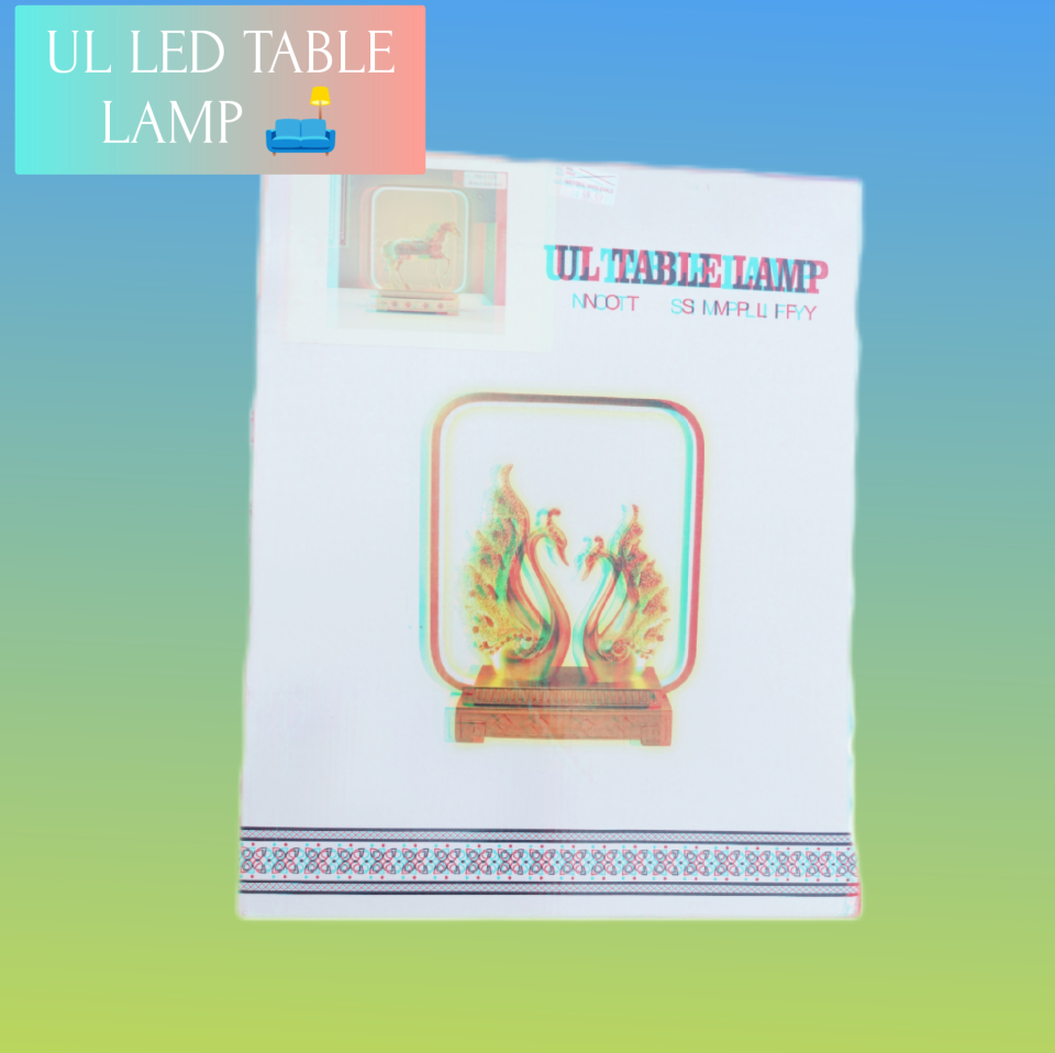 UV Table LED Decorative Mansion Style Golden Bronze Lamp