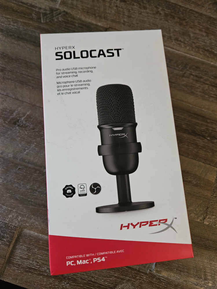HyperX Solocast streaming microphone