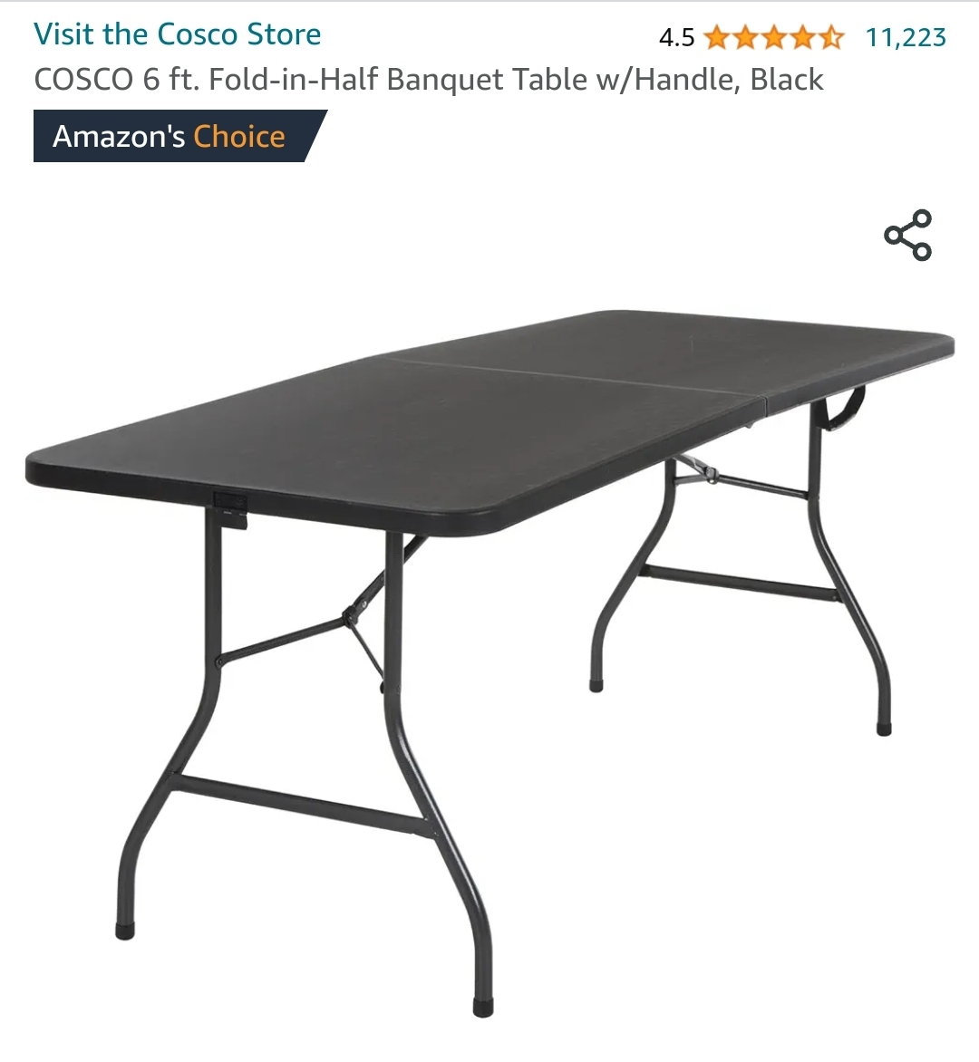 [MOVE OUT SALE] 6 ft foldable table with handle