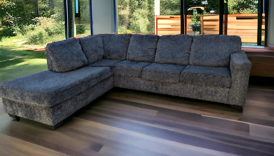 Free Delivery -Ashley Grey Large Comfy Sectional Couch/ Sofa