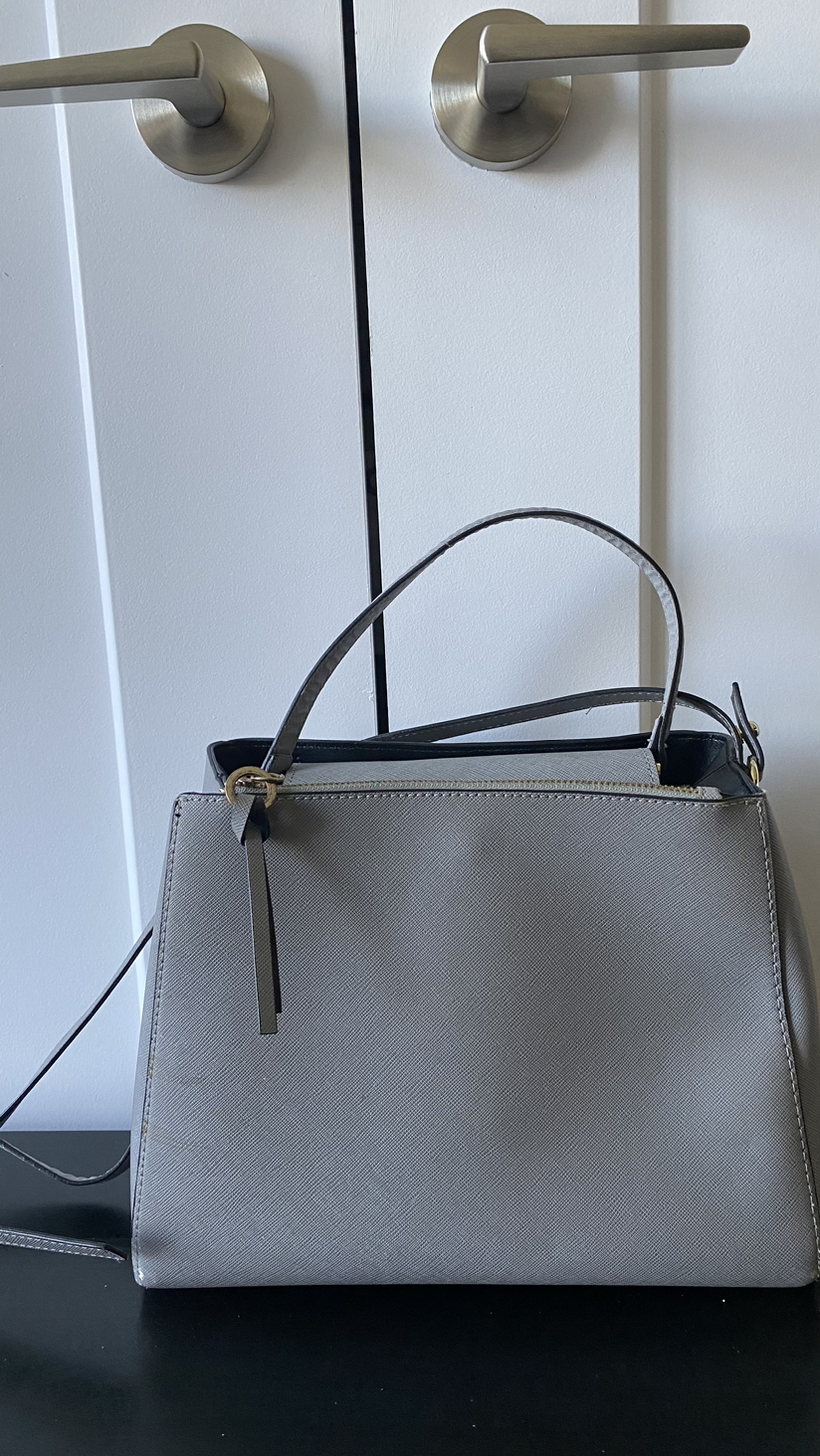 Grey shoulder bag