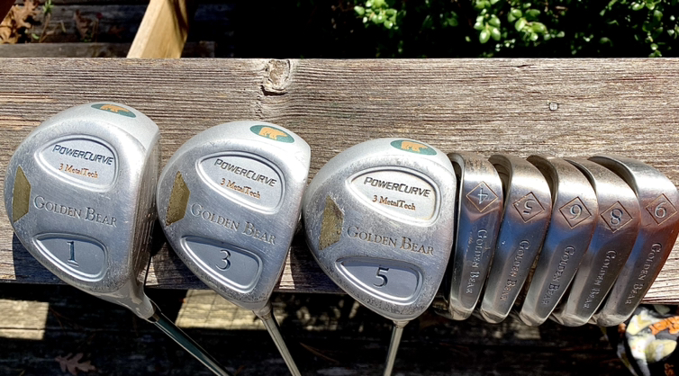 Golden Bear golf clubs & bag