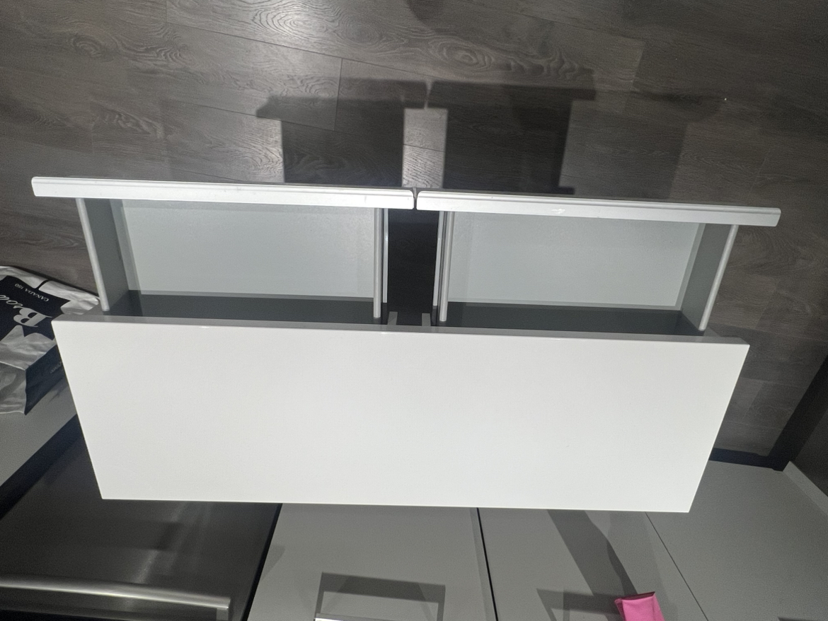 IKEA White long desk with drawers - photo 4