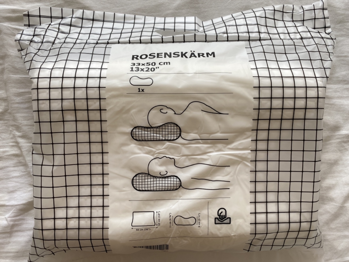 New Ikea ergonomic pillow (ROSENSKÄRM)