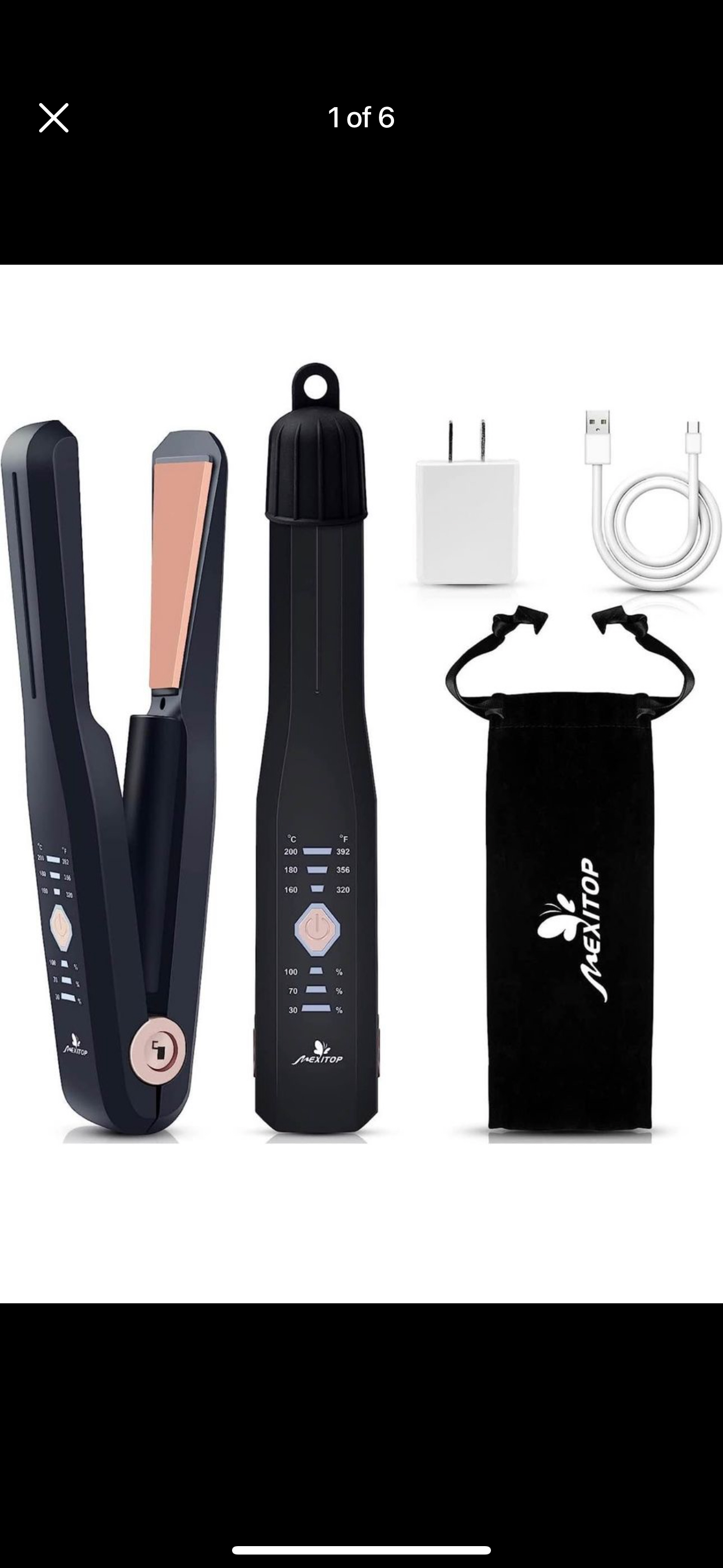 Cordless Hair Straightener and Curler 2 In 1, thumbnail