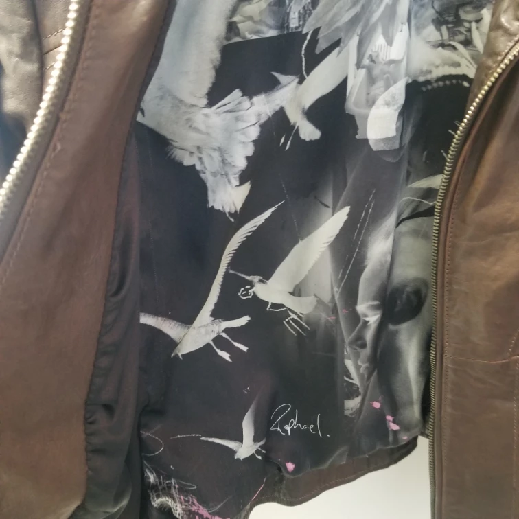 DANIER Genuine Italian Leather Biker Jacket - Dark Brown, 3xs image indicator(7)