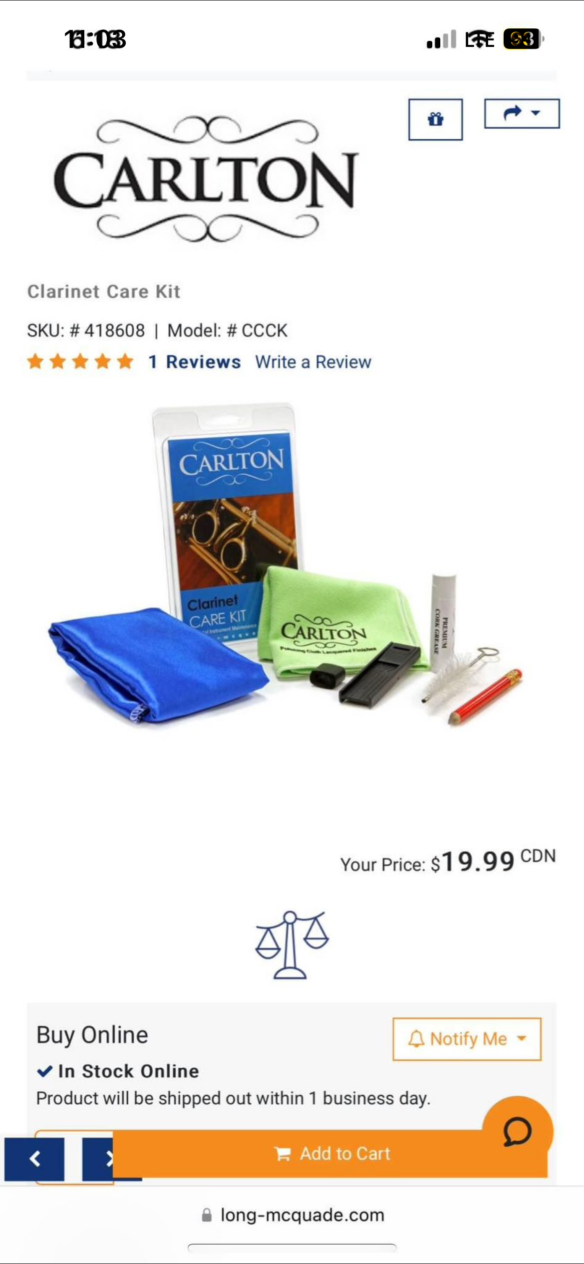 Clarinet care kit - photo 2