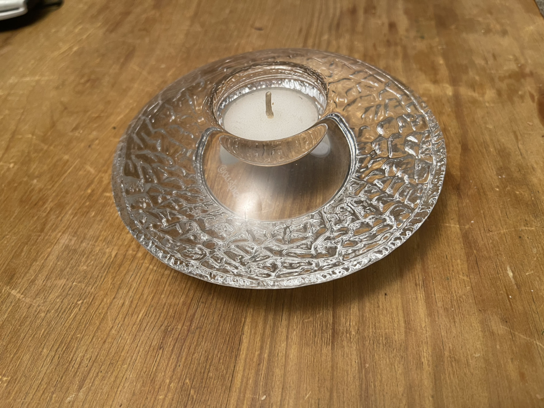 Orregors Sweden crystal Tea candle holder 🥕 . image indicator(3)