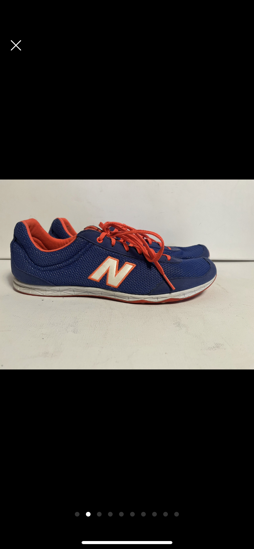 Blue and neon orange New Balance size 9 image indicator(4)