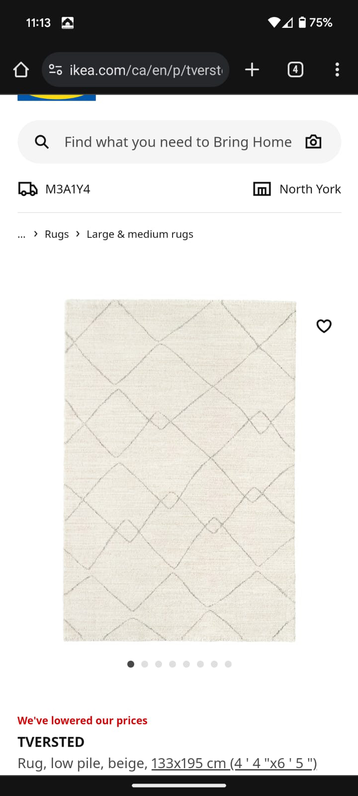 IKEA TVERSTED Rug carpet thumbnail