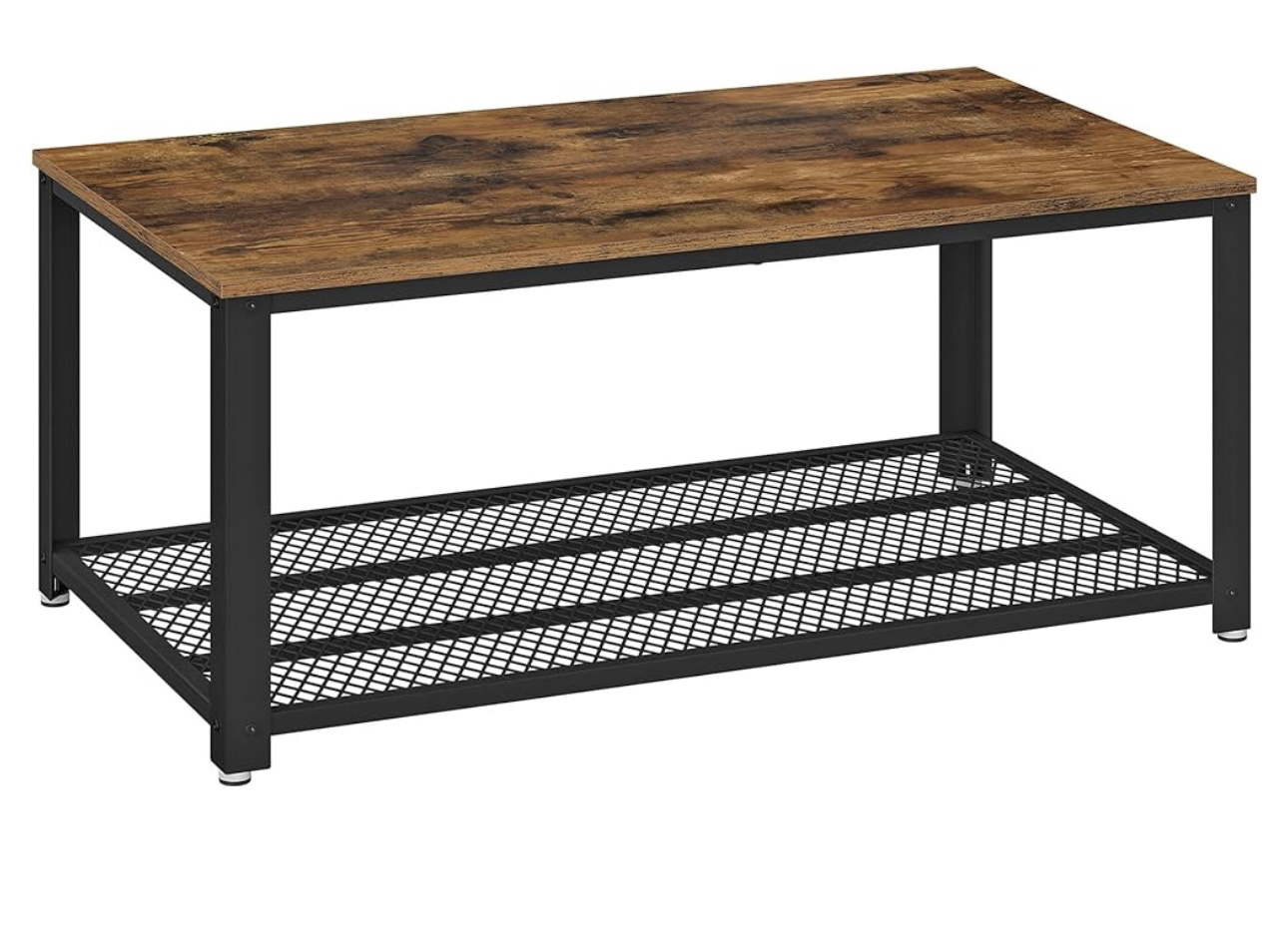 Rustic Brown Wood Coffee Table (Assembled) - photo 4