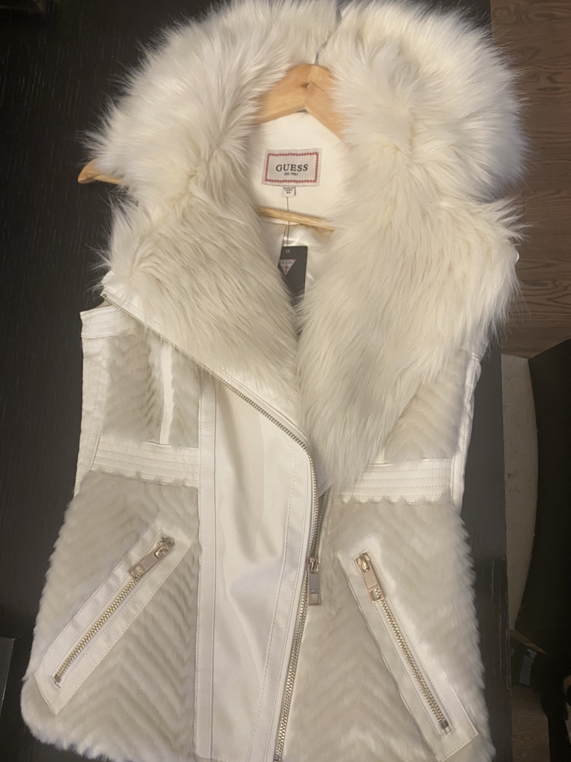 XS Guess faux fur vest thumbnail