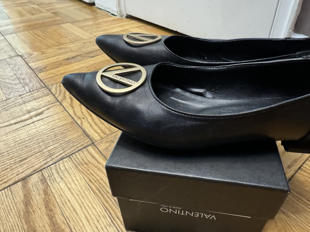 Valentino black shoes , size 7 - photo 3
