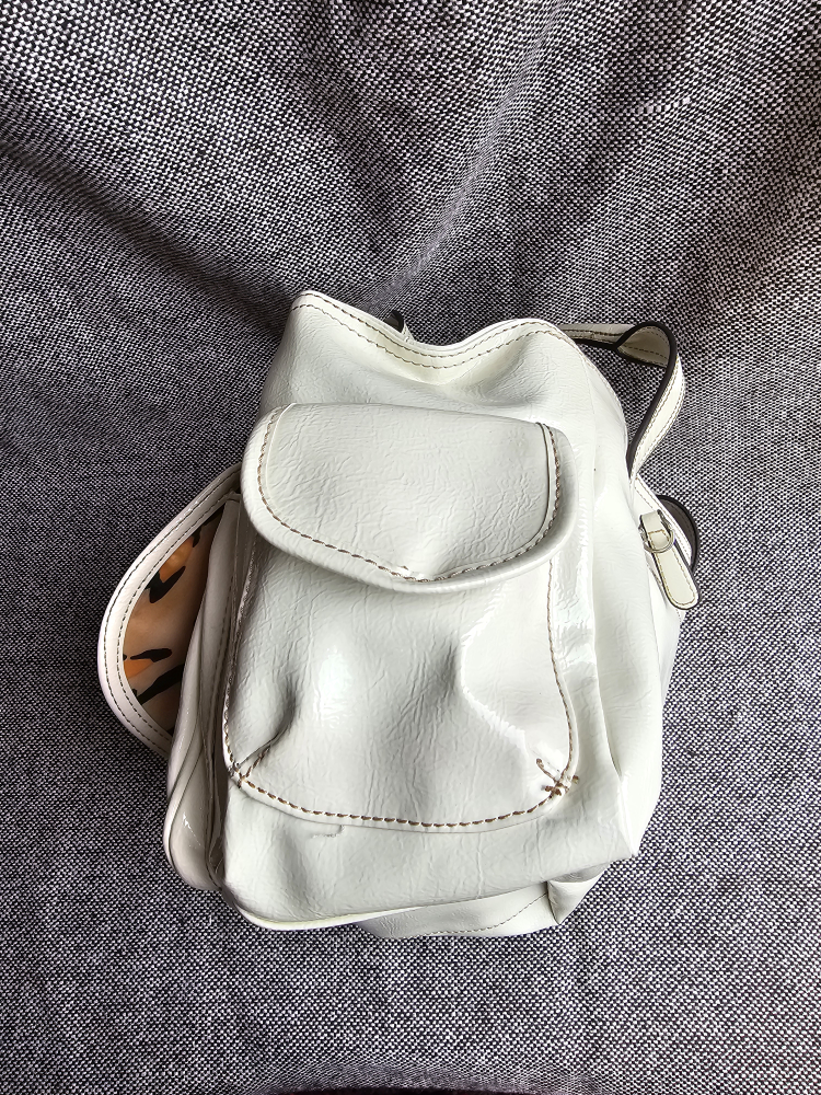 Vintage White And Leopard Franco Sarto Artisinal Italian Purse image indicator(7)