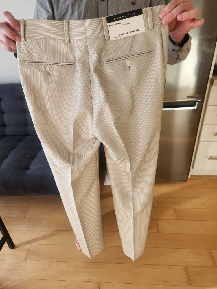 Sean John cream pinstripe pants #freecycle - photo 5