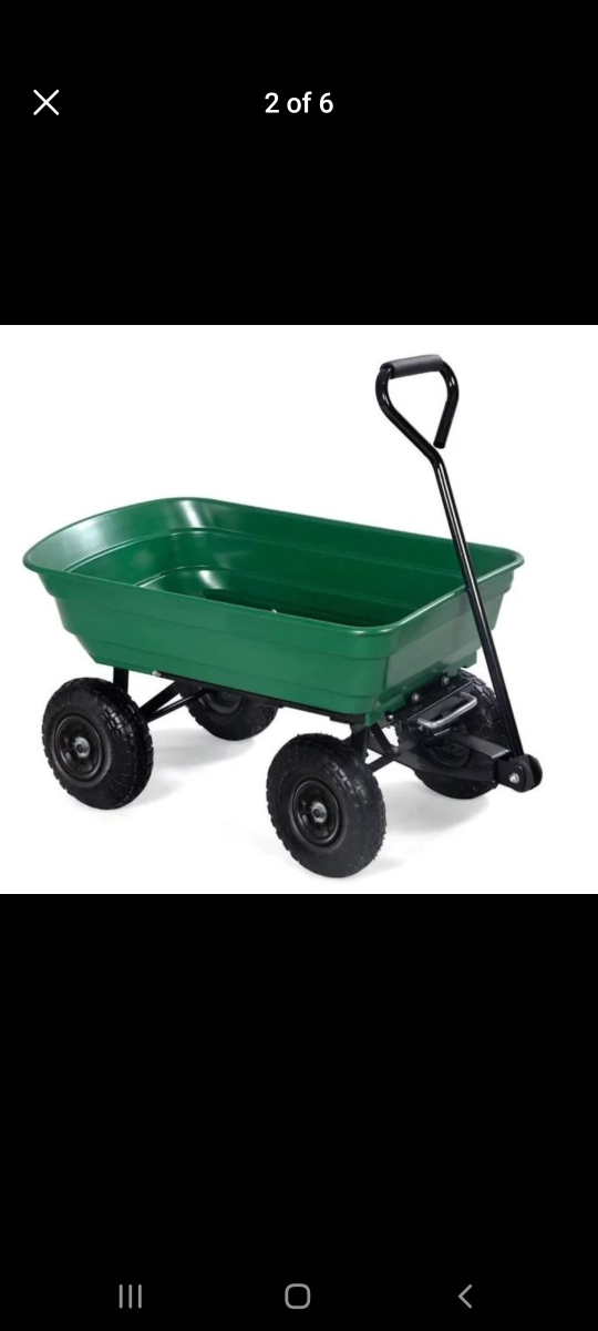 XERATH Garden Dump Cart Multifunctional Dumper with 4Wheels