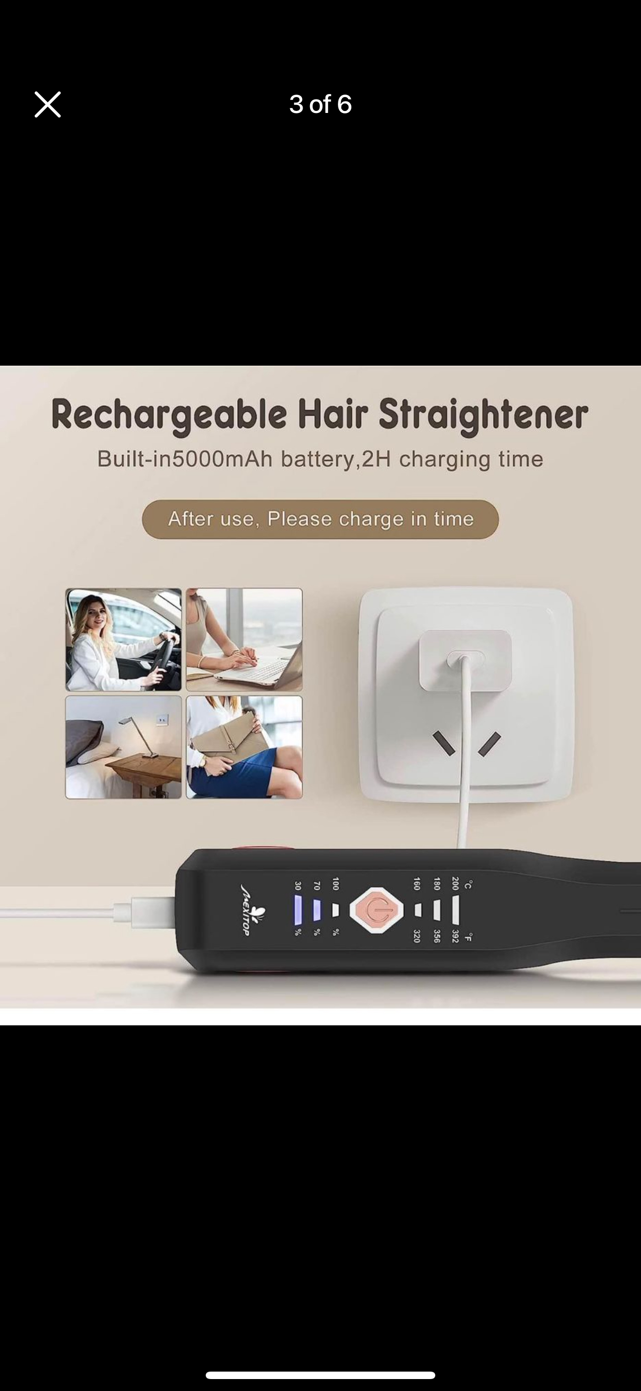 Cordless Hair Straightener and Curler 2 In 1, image indicator(3)