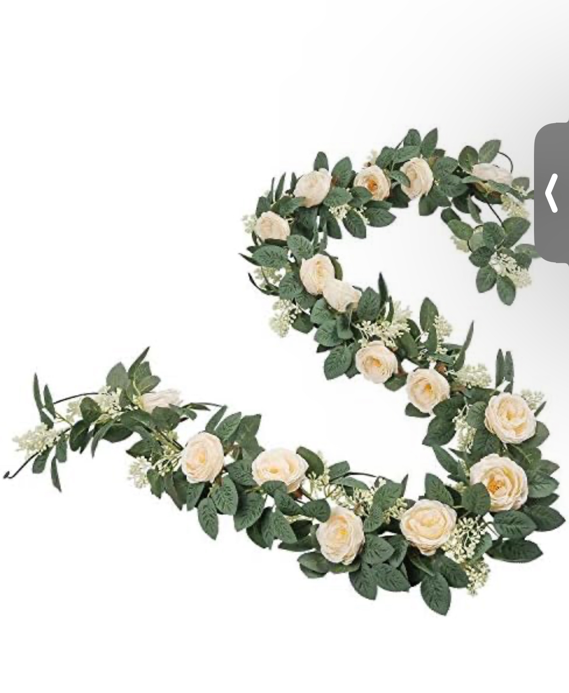 12PCS(each 6.5FT) Artificial Rose Vine Garland - photo 4