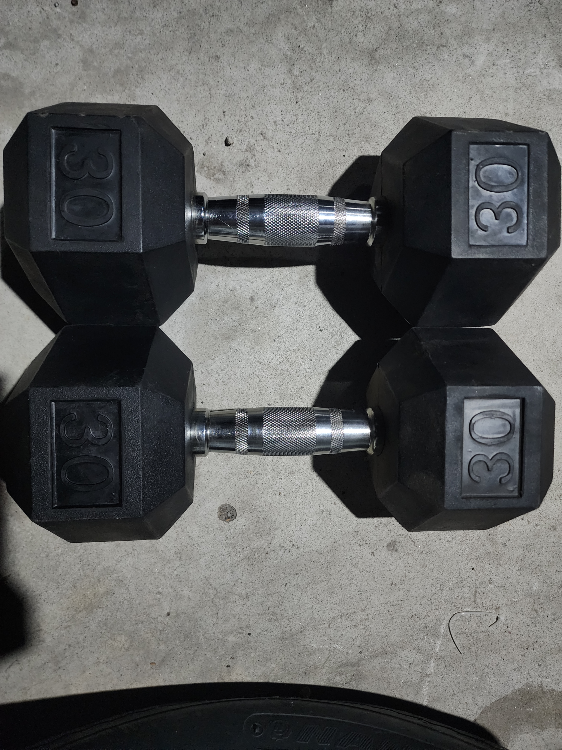 30lb Hex Dumbbell Set- FREE DELIVERY WITHIN THE GTA