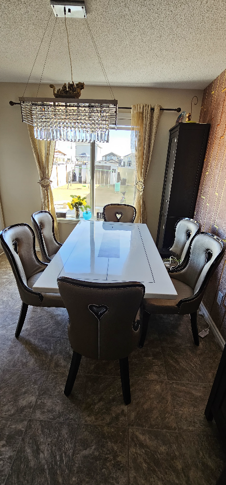 Marble top dinning table for sale with 6 chairs - photo 3