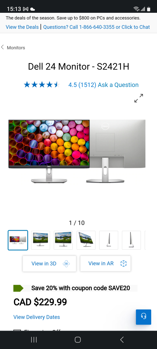 Dell 24" Monitor - S2421H - photo 4