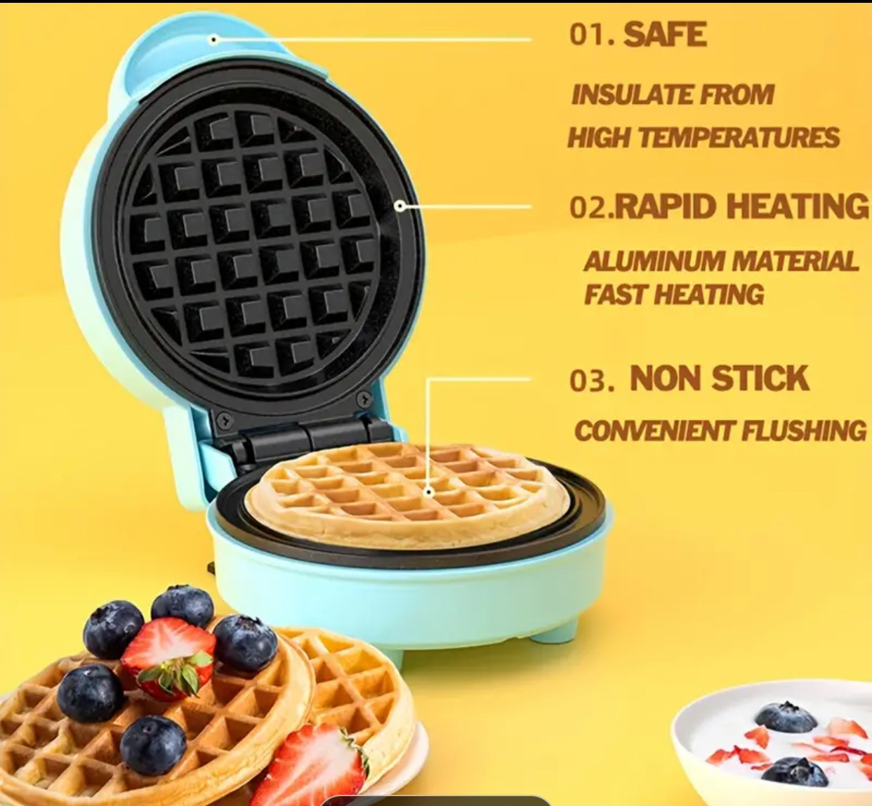 1pc round waffle maker - photo 3