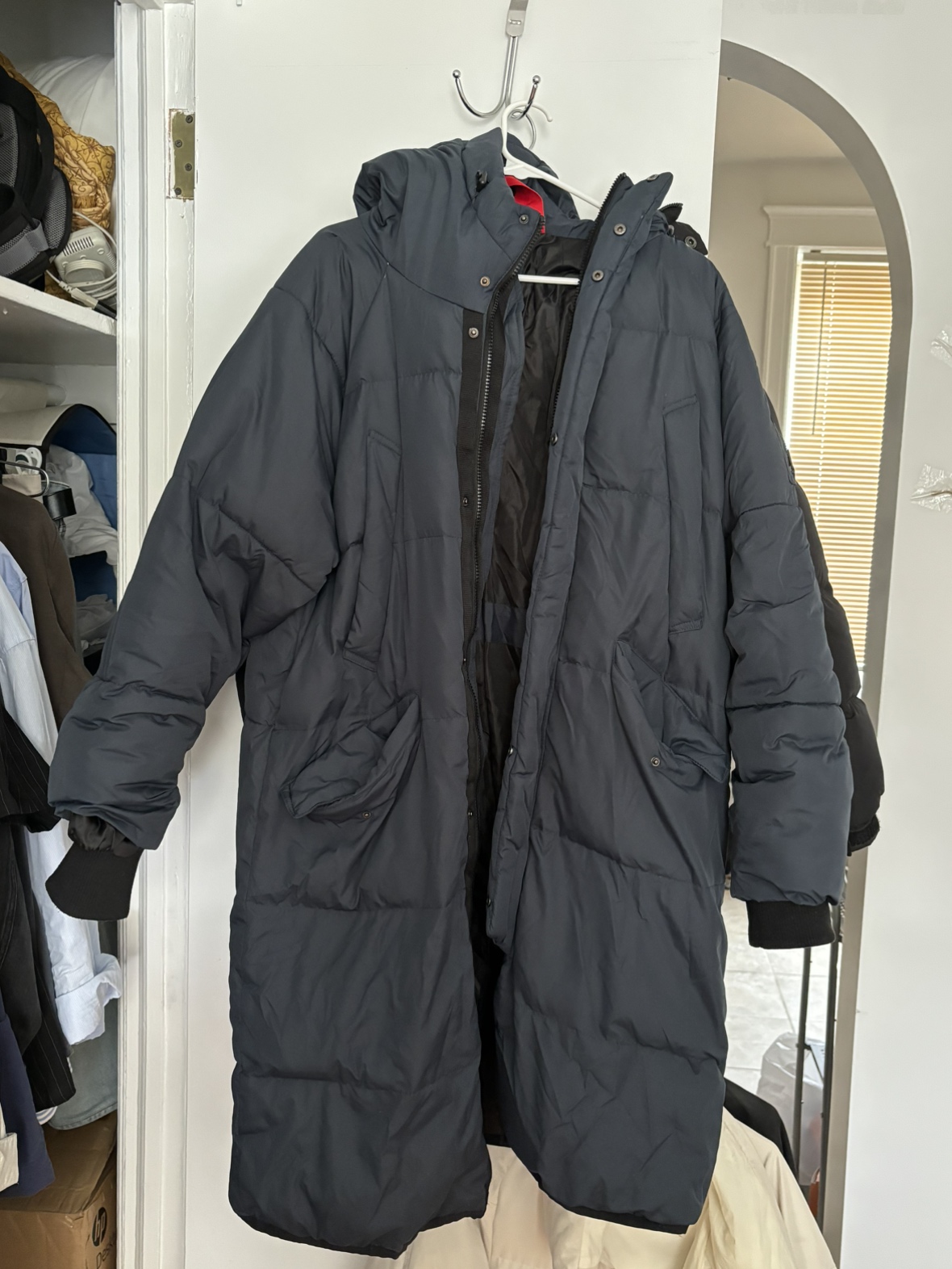 Long Padding Parka Overfit (dark navy)