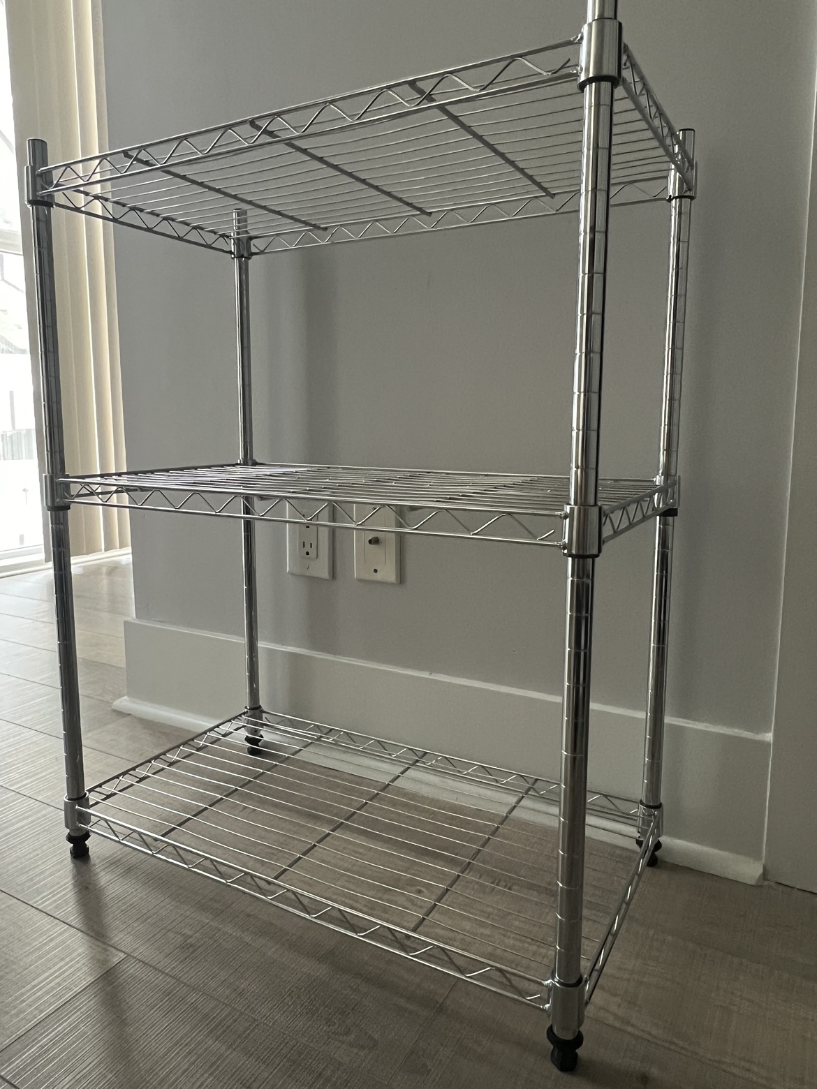 Metal 3-Tier Adjustable Wire Shelving Storage Unit - photo 4