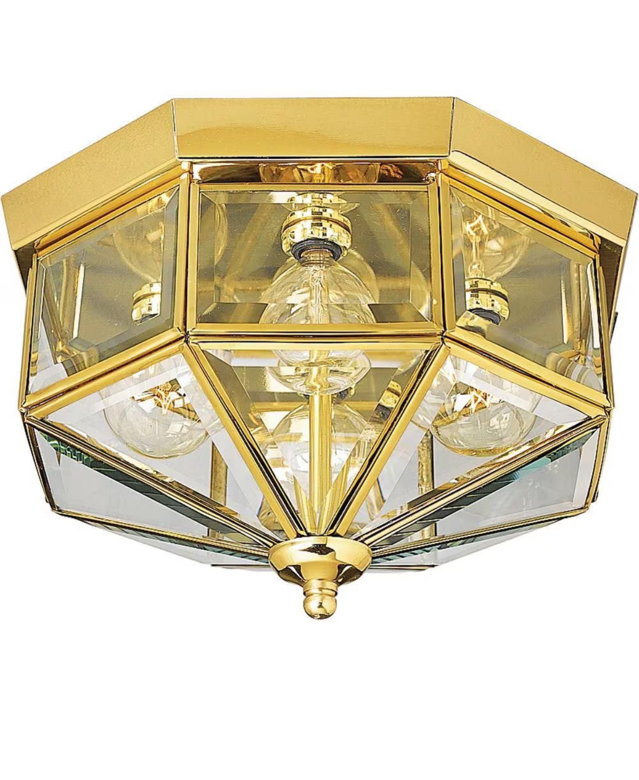 Progress Lighting Polished Brass 4-light Flushmount - photo 3