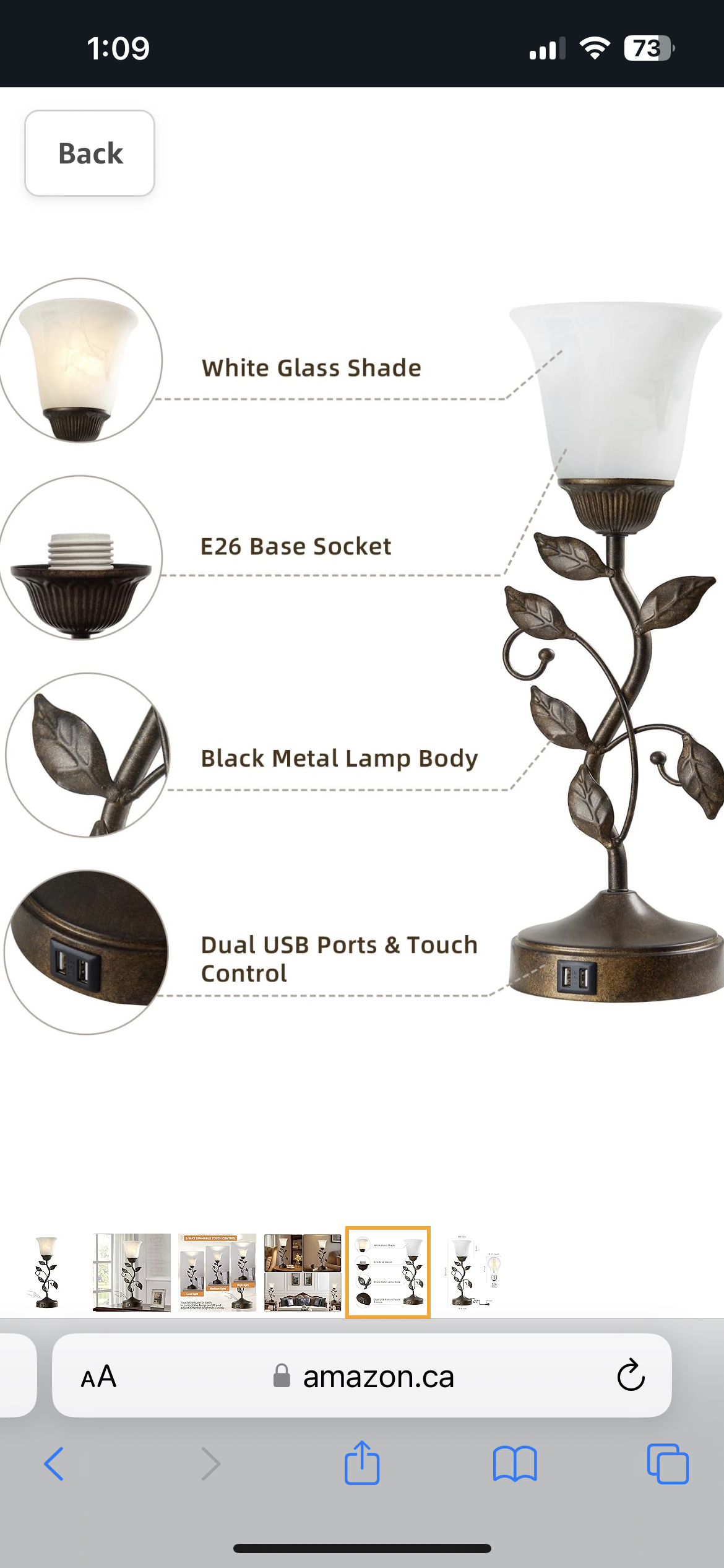 Touch Bedside Table Lamp - photo 2
