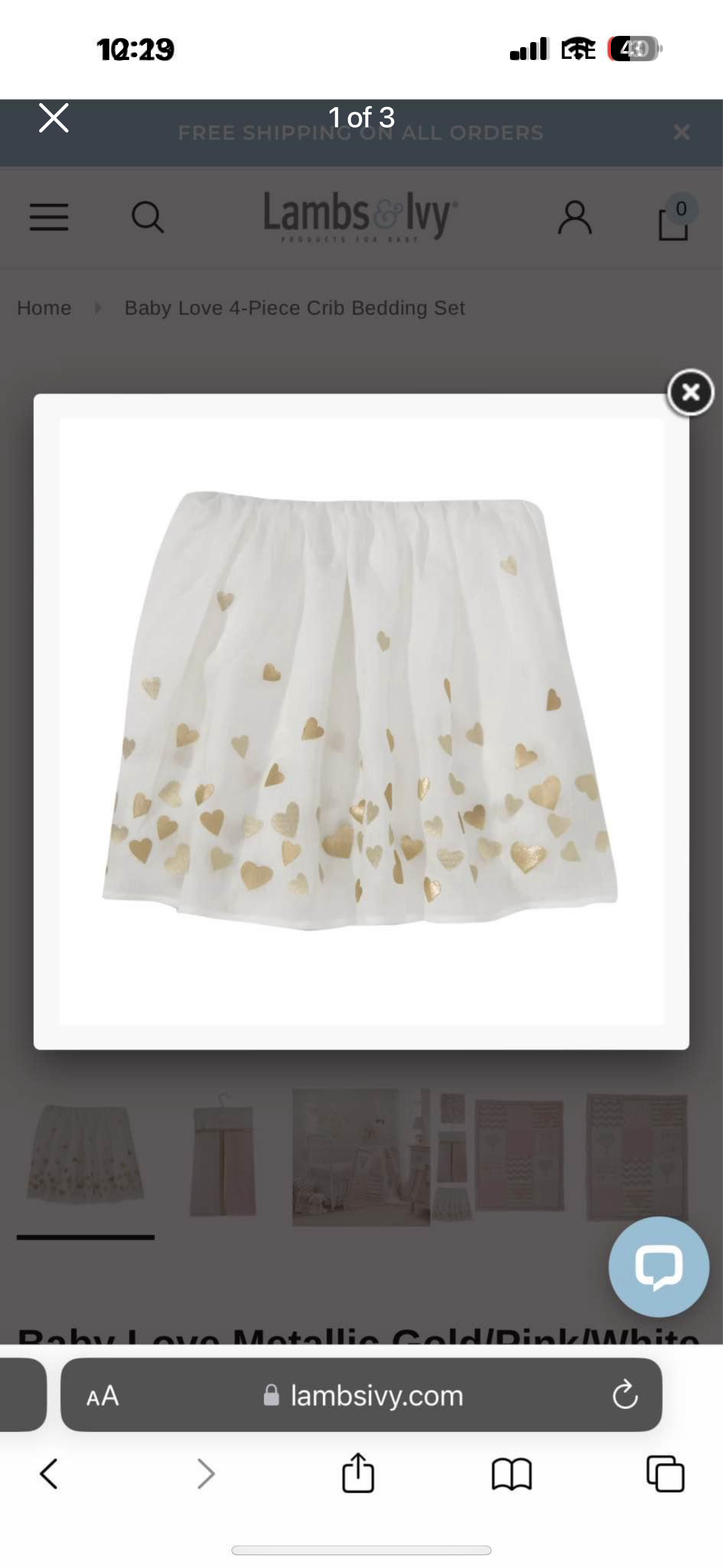 Pink Gold Baby Nursery Set For Cribs image indicator(3)