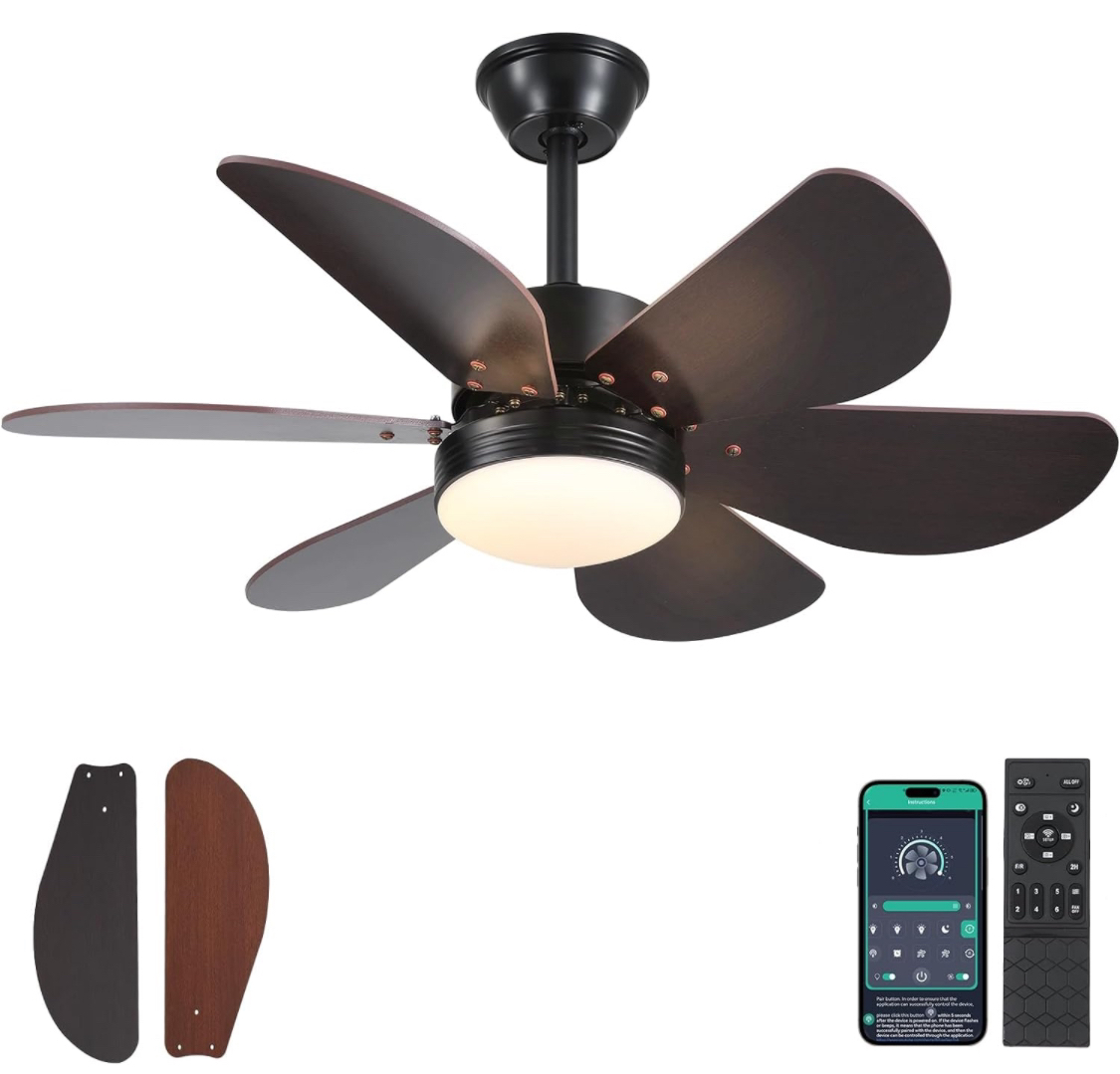 Madshen 36 Inch Six Speed Ceiling Fan with LED Light and Remote - photo 3