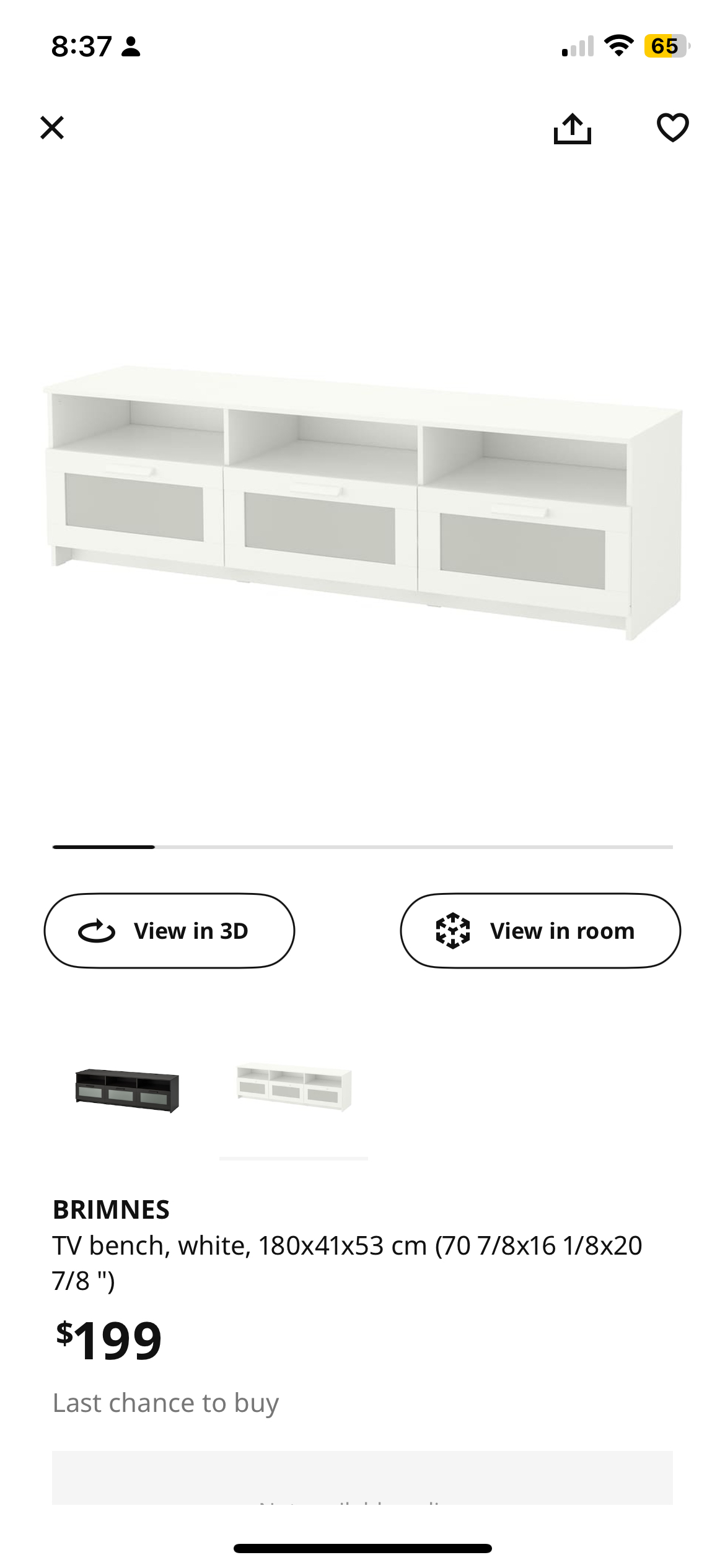 Ikea BRIMNES TV Drawer - photo 2