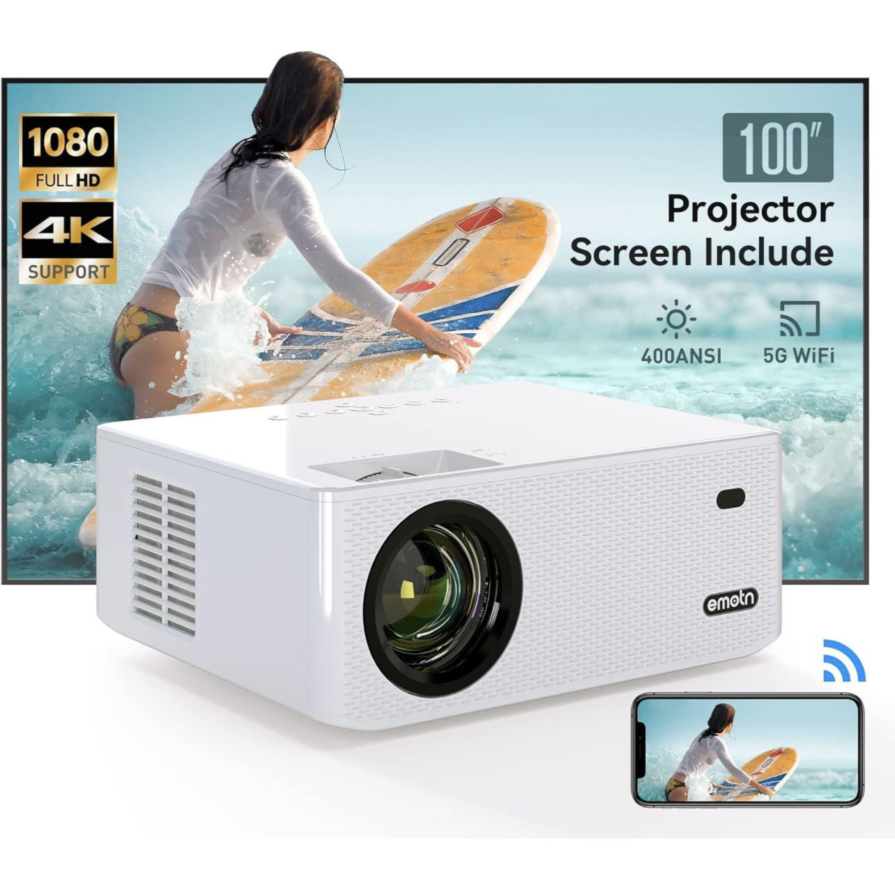 Emotn O1 5G WiFi Bluetooth Projector image indicator(3)