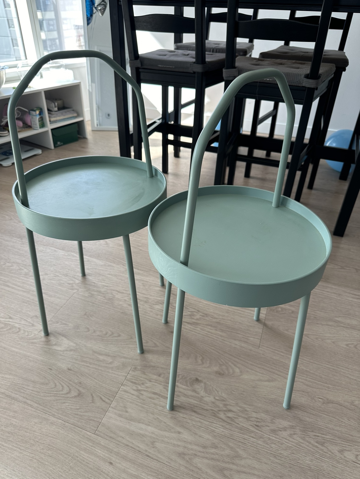 Side table, light gray-green - photo 2