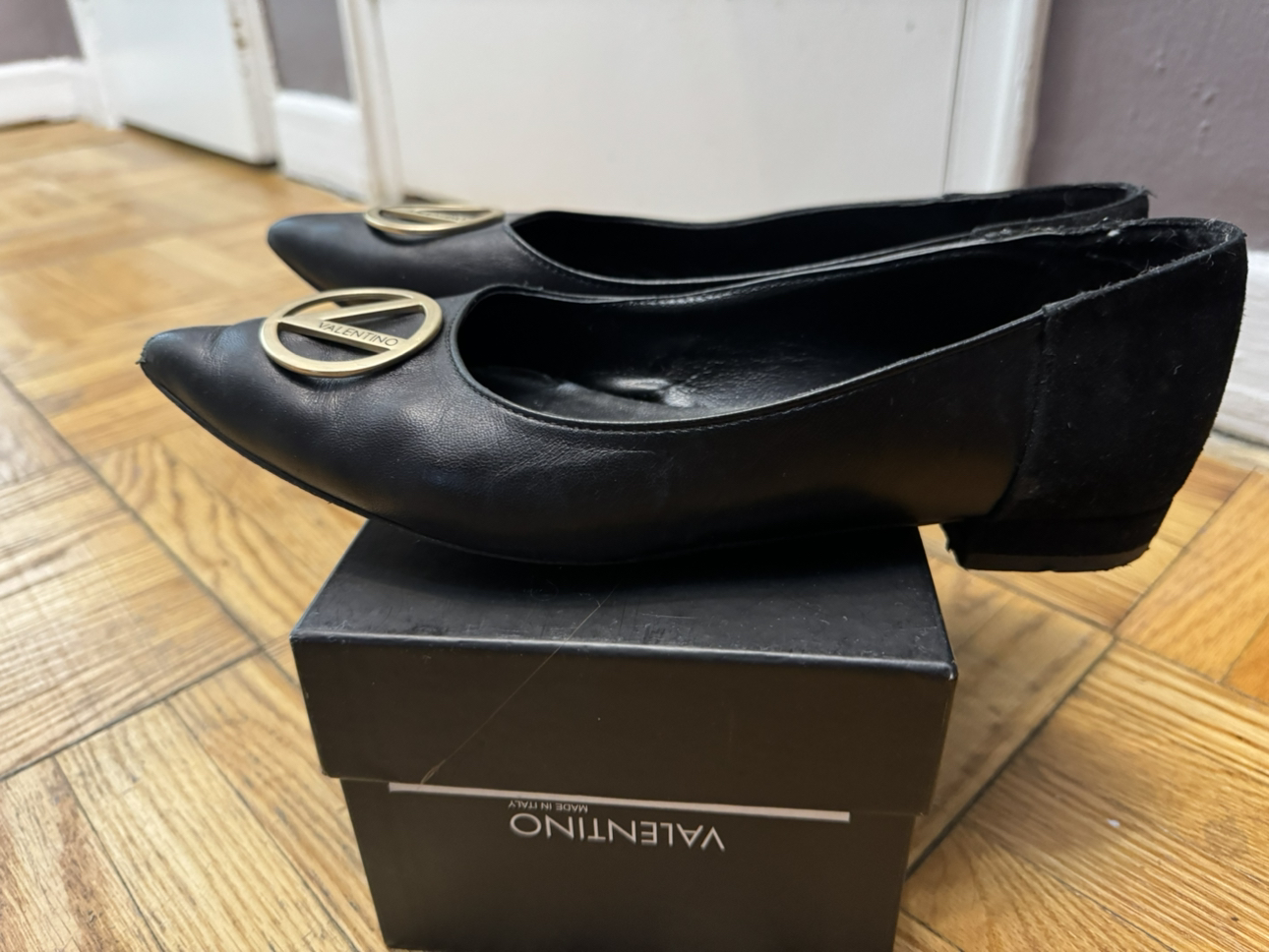 Valentino black shoes , size 7 - photo 4