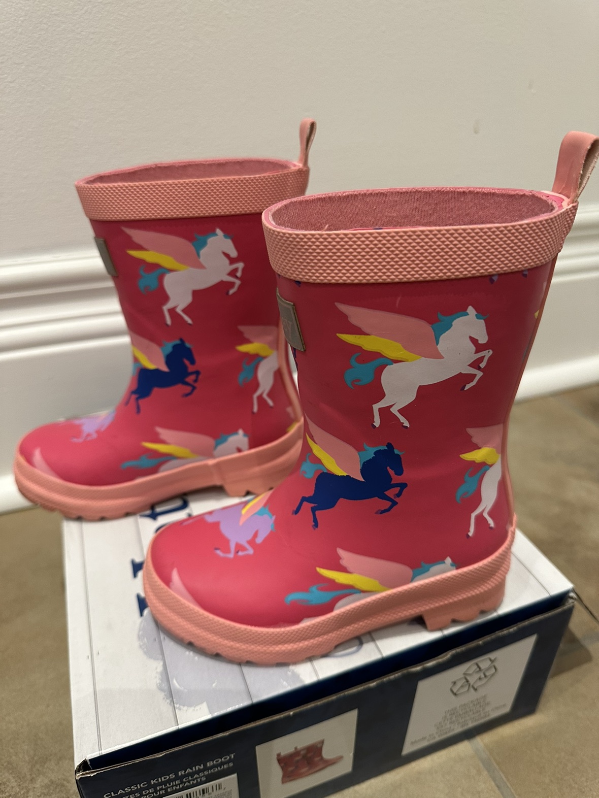 Toddler size 7 Hatley rain boots image indicator(2)