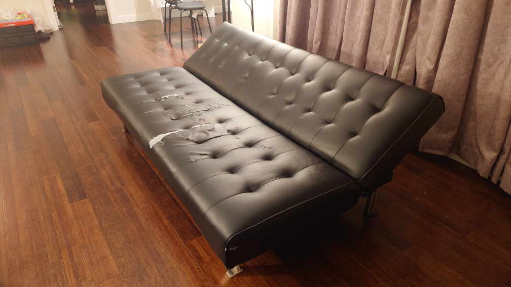 Black sofa bed (futon) - photo 2