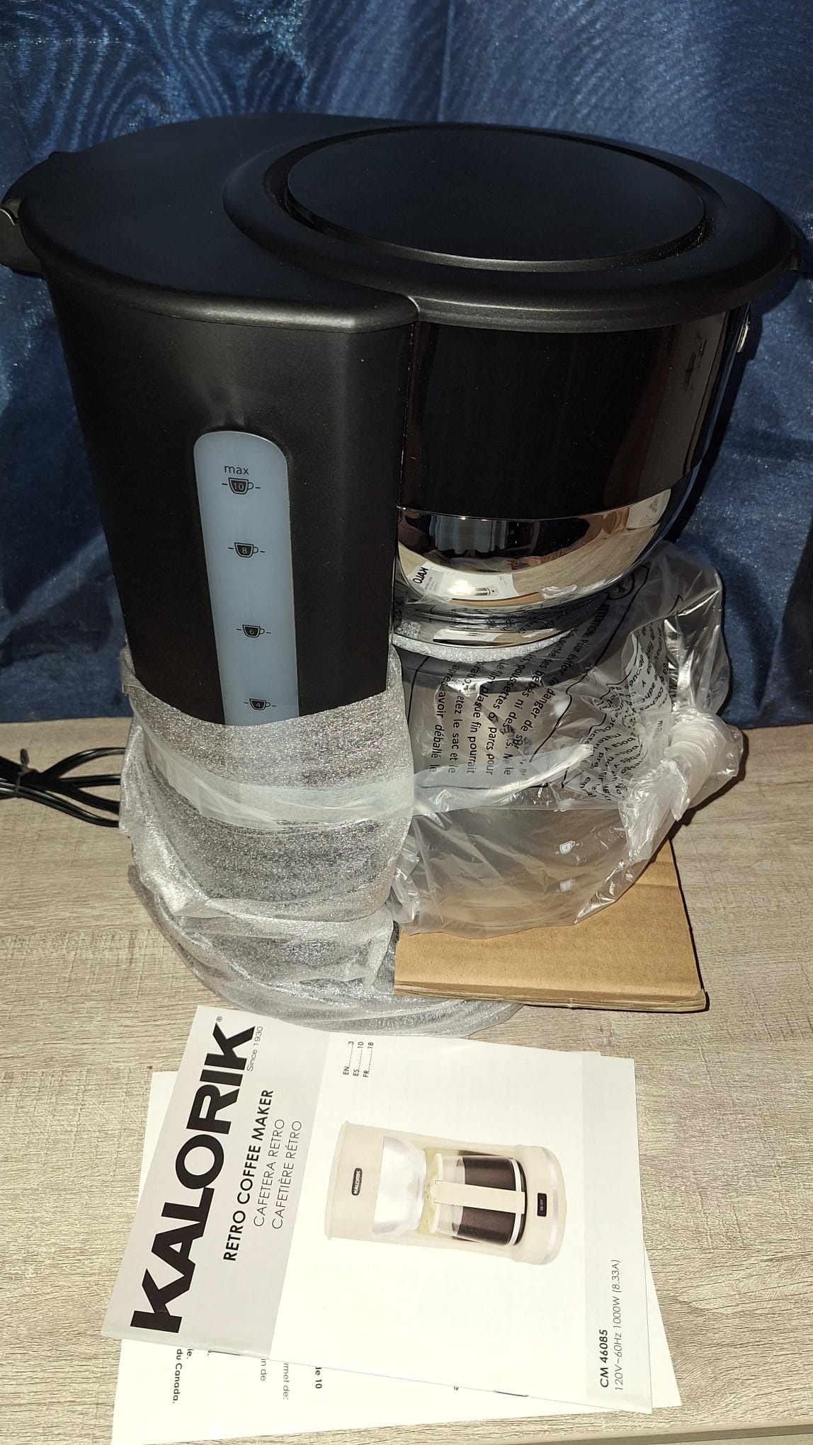 KALORIK Kalorik 10-Cup Black Retro Coffee Maker image indicator(7)